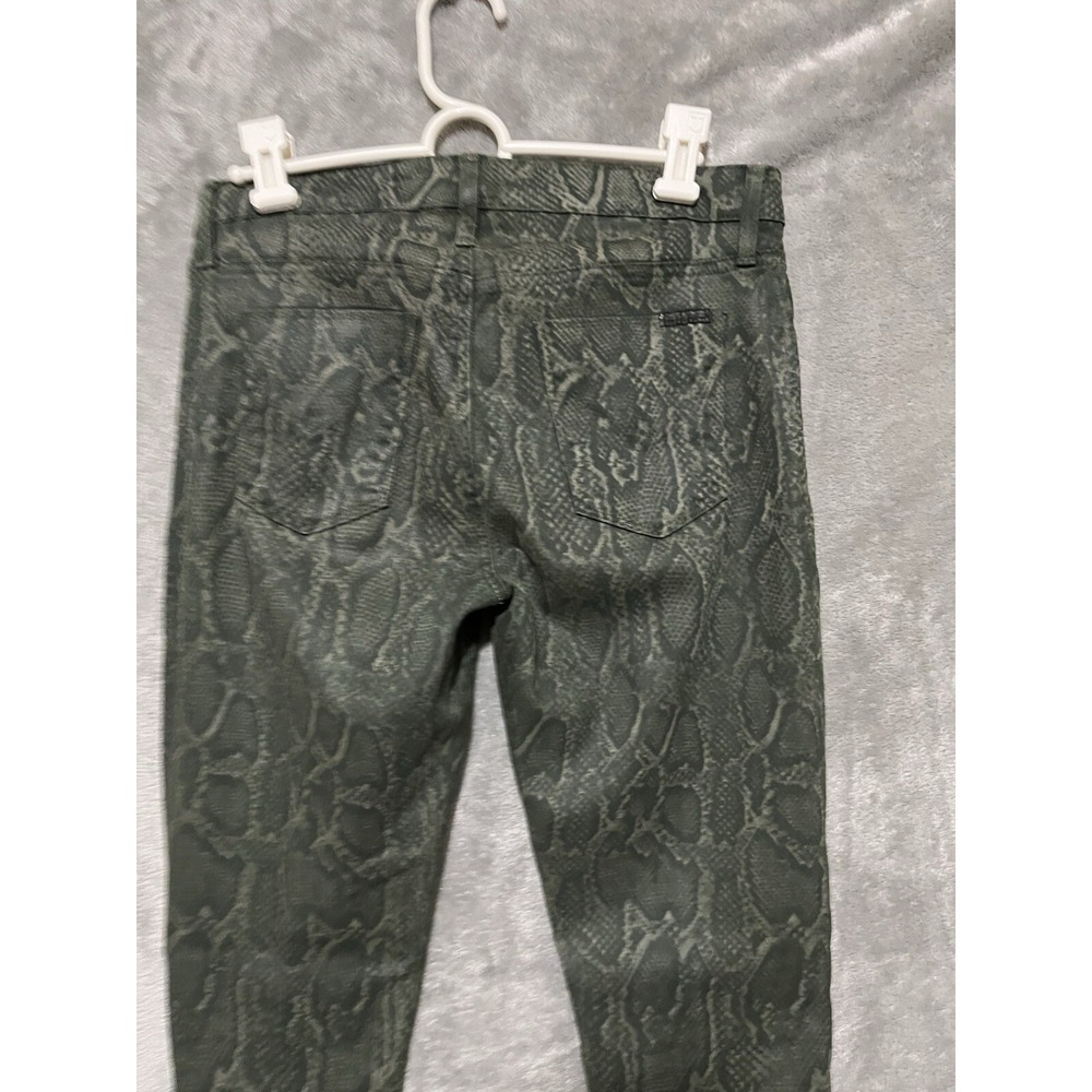 Hudson Jeans SZ 28 Snake skin Print Green Skinny Pants Stretch - Picture 6 of 8